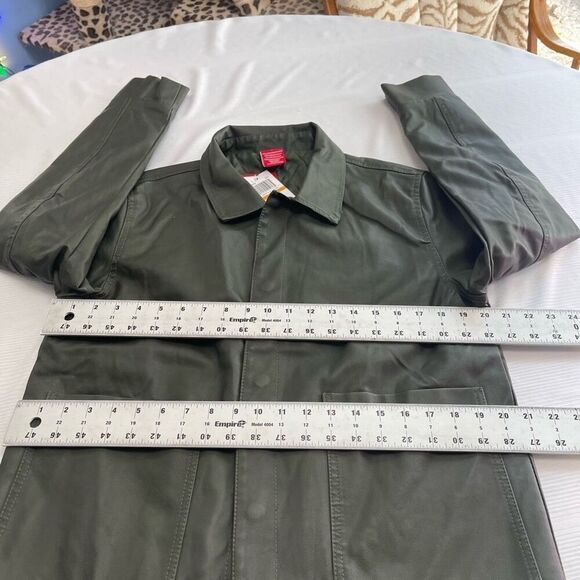 NWT Ring Of Fire Faux Leather Dark Green Jacket Size Small New - Picture 5 of 7